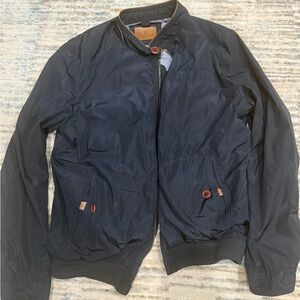 Massimo Dutti Navy Bomber Jacket